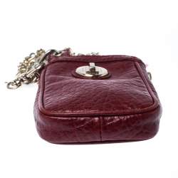 Dkny Red Leather Chain iPhone Case