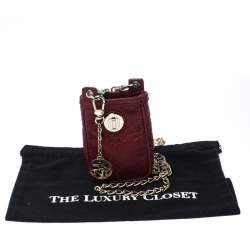 Dkny Red Leather Chain iPhone Case