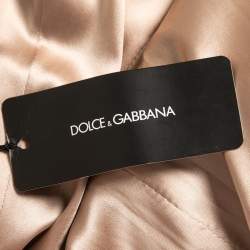 Pre Owned Dolce & Gabbana Beige Cashmere Single Breasted Mid Length Coat S