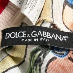 Dolce & Gabbana Multicolor Printed Silk Pants L