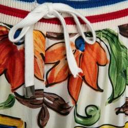 Dolce & Gabbana Multicolor Printed Silk Pants L