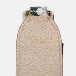 Pre Owned Dolce & Gabbana Multicolor Floral Print Leather Shoulder Bag Strap