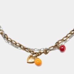 Dolce & Gabbana Two Tone Heritage Charms Chain Belt 