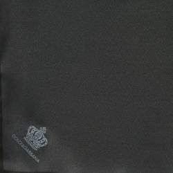 Pre Owned Dolce & Gabbana Dark Grey Silk Pocket Handkerchief