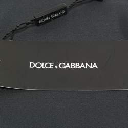Pre Owned Dolce & Gabbana Dark Grey Silk Pocket Handkerchief