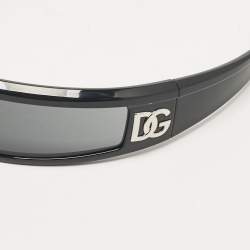 Pre Owned Dolce & Gabbana Black Acetate DG6181 Shield Sunglasses