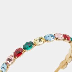 Dolce & Gabbana Crystal Embellished Gold Tone Headband