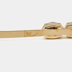 Dolce & Gabbana Crystal Embellished Gold Tone Headband