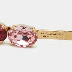 Dolce & Gabbana Crystal Embellished Gold Tone Headband