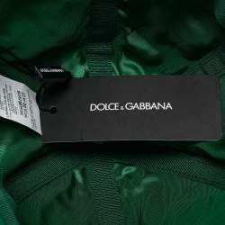 Dolce & Gabbana Green Logo Embroidered Synthetic Baseball Cap