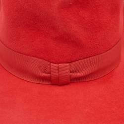 Dolce & Gabbana Red Rabbit Felt Fedora Hat 