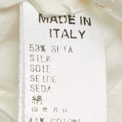 Pre Owned Dolce & Gabbana White Satin Slim Tie 