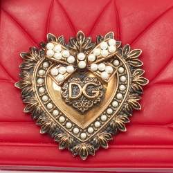 Pre Owned Dolce & Gabbana Red Silicone Devotion Heart AirPods Case