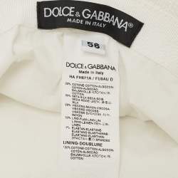Pre Owned Dolce & Gabbana White/Purple Majolica Print Mat Sun Hat Size 56