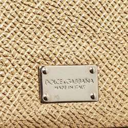 مملوكة مسبقًا Dolce & Gabbana Gold Leather iPhone 7 Case 