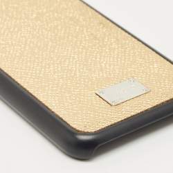 مملوكة مسبقًا Dolce & Gabbana Gold Leather iPhone 7 Case 