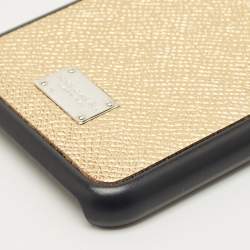 مملوكة مسبقًا Dolce & Gabbana Gold Leather iPhone 7 Case 