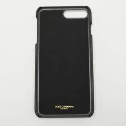 Pre Owned Dolce & Gabbana Multicolor Fruit Print Leather Crystal Embellished iPhone 7 Plus Case