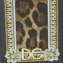 Pre Owned Dolce & Gabbana Multicolor Leopard and Floral Print Coated Canvas iPhone 7 Case