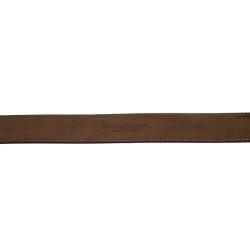 Pre Owned Dolce & Gabbana Black Leather Devotion Heart Buckle Belt 75cm