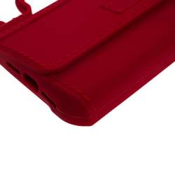 Pre Owned Dolce & Gabbana Red Rubber Sicily iPhone X - XS Chain Case