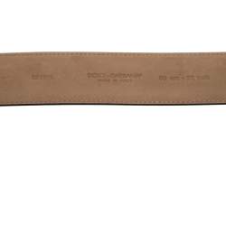 مملوكة مسبقًا Dolce & Gabbana Black Leather Devotion Belt 80CM