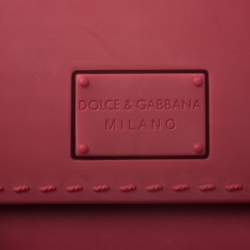 Pre Owned Dolce & Gabbana Red Rubber Sicily iPhone X - XS Chain Case