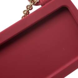 Pre Owned Dolce & Gabbana Red Rubber Sicily iPhone X - XS Chain Case