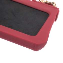 Pre Owned Dolce & Gabbana Red Rubber Sicily iPhone X - XS Chain Case