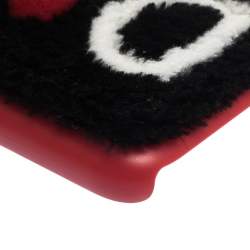 Pre Owned Dolce & Gabbana Red/Black Sherling Logo iPhone X Case