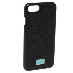 Pre Owned Dolce & Gabbana Black Leather iPhone 7 Cover