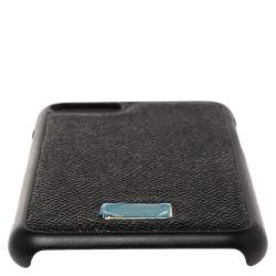Pre Owned Dolce & Gabbana Black Leather iPhone 7 Cover