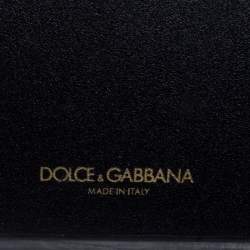 مملوكة مسبقًا Dolce & Gabbana Black Leather Crystal Logo iPhone 12 Case