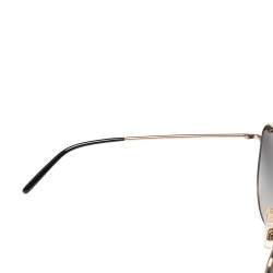 Pre Owned Dolce & Gabbana Black/Rose Gold Tone DG 2194 Oval Gradient Sunglasses