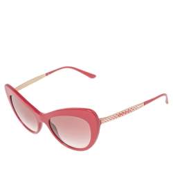 Pre Owned Dolce & Gabbana Pink DG4307-B Gradient Cat Eye Sunglasses