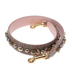 Dolce & Gabbana Multicolor Python Embellished Shoulder Bag Strap