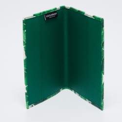 Pre Owned Dolce & Gabbana White Printed Coated Canvas Passport Holder