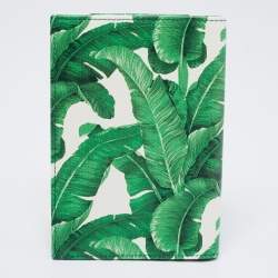 Pre Owned Dolce & Gabbana White Printed Coated Canvas Passport Holder