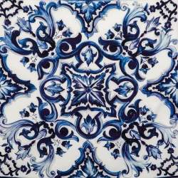 Dolce & Gabbana Majolica-print Twill Scarf - Blue