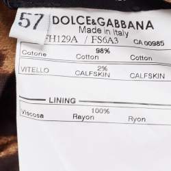 Dolce & Gabbana Brown Leopard Print Cotton Logo Patch Cap Size 57