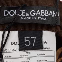 Dolce & Gabbana Vintage Red Satin Logo Patch Cap Size 57