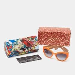 Pre Owned Dolce & Gabbana Black Gradient DG4278 Carretto Cat Eye Sunglasses