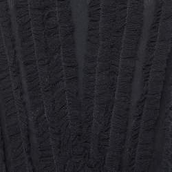 Pre Owned Dolce and Gabbana Black Mesh Corset Top M