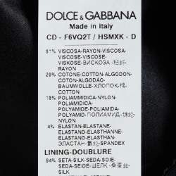 Dolce & Gabbana White Rose Printed Jacquard Playsuit M