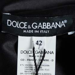 Dolce & Gabbana White Rose Printed Jacquard Playsuit M