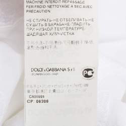 Pre Owned Dolce & Gabbana White Embroidered Cotton Midi Dress S