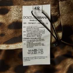 Pre Owned Dolce & Gabbana Black Floral Print Jacquard Mini Dress S