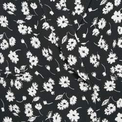 Dolce & Gabbana Black Floral Print Crepe Blazer M