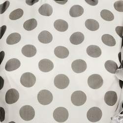 Pre Owned Dolce & Gabbana White Polka Dot Print Ruffled Mini Dress M