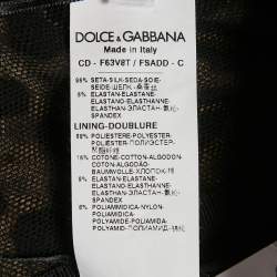 Pre Owned Dolce & Gabbana Brown Leopard Print Silk Tube Dress M